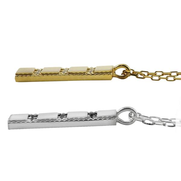 ペアネックレス 10金 プレート ダイヤモンド ブラックダイヤモンド K10 シンプル ペンダント 2個セット ゴールド  大人 カップル 注文製作 受注 爆買の画像