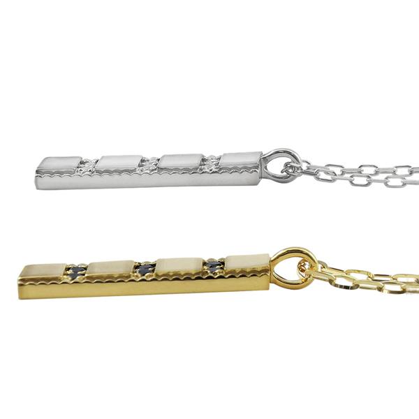ペアネックレス 10金 プレート ダイヤモンド ブラックダイヤモンド K10 シンプル ペンダント 2個セット ゴールド  大人 カップル 注文製作 受注 爆買の画像
