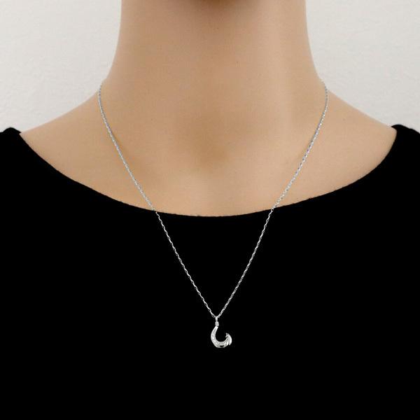 ペアネックレス プラチナ ダイヤモンド フィッシュ フック Pt900 Pt850 ペンダント 2個セット シンプル 大人 安い カップル 受注製作 ギフト 受注 爆買の画像