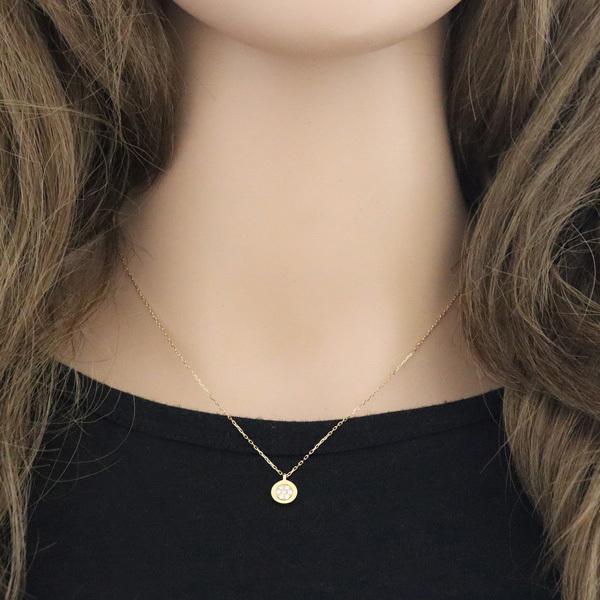 ペアネックレス 10金 サークル K10 ダイヤモンド ペンダント 2個セット ゴールド  シンプル 大人 安い カップル 注文製作 プレゼント ギフト 受注 爆買の画像