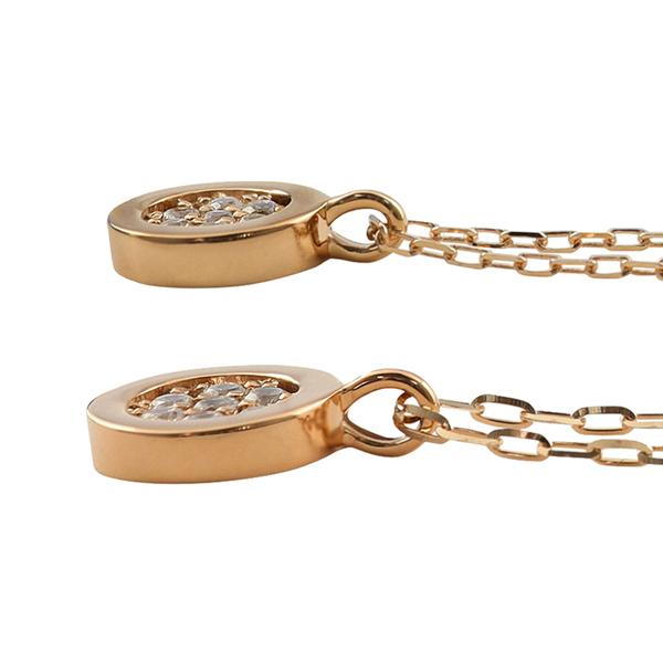 ペアネックレス 10金 サークル K10 ダイヤモンド ペンダント 2個セット ゴールド  シンプル 大人 安い カップル 注文製作 プレゼント ギフト 受注 爆買の画像