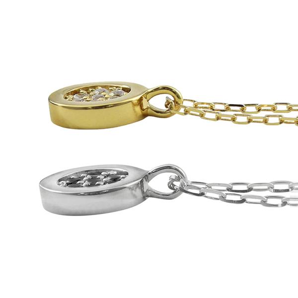 ペアネックレス 10金 サークル K10 ダイヤモンド ブラックダイヤモンド ペンダント 2個セット ゴールド  シンプル 大人 カップル 注文製作 受注 爆買の画像