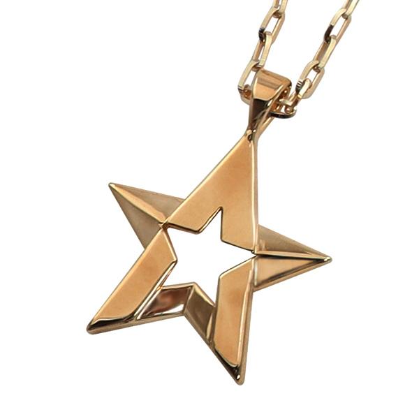 Jewelry i メンズネックレス ゴールド 10金 K10 スター デザイン 星 