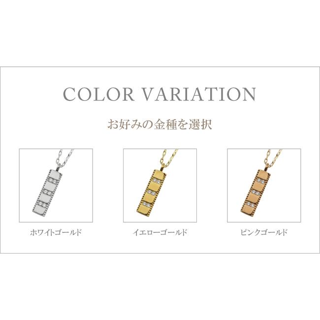 メンズネックレス ゴールド 18金 K18  プレート ダイヤモンド ペンダント アズキチェーン 50cm 注文製作 プレゼント ギフト 受注 爆買の画像
