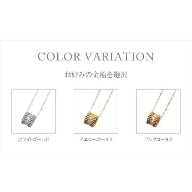 ダイヤモンド ネックレス ゴールド サークル 18金 K18 ペンダント レディース アズキチェーン 40cm ダイヤ 注文製作 プレゼント ギフト 受注 爆買の画像