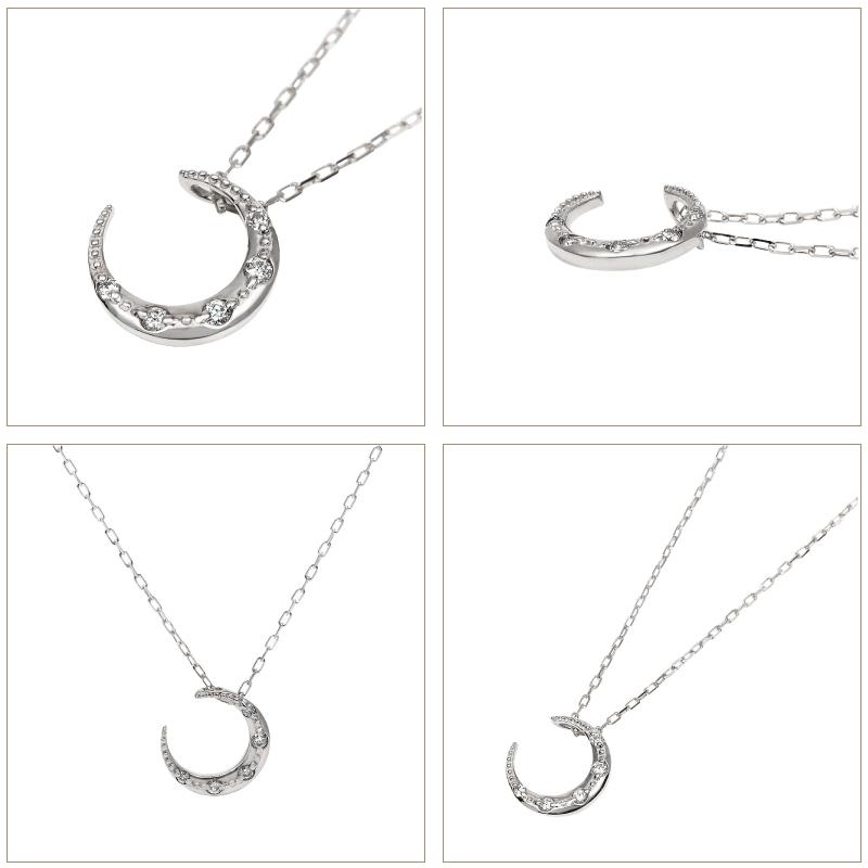 Jewelry i（ジュエリーアイ） ムーン ダイヤモンド ネックレス