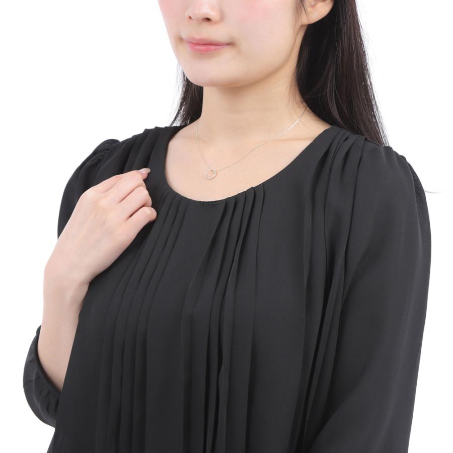ムーン ネックレス プラチナ 月 ムーン ペンダント 三日月 ダイヤモンド Pt900 Pt850 注文製作 プレゼント ギフト 受注 爆買の画像