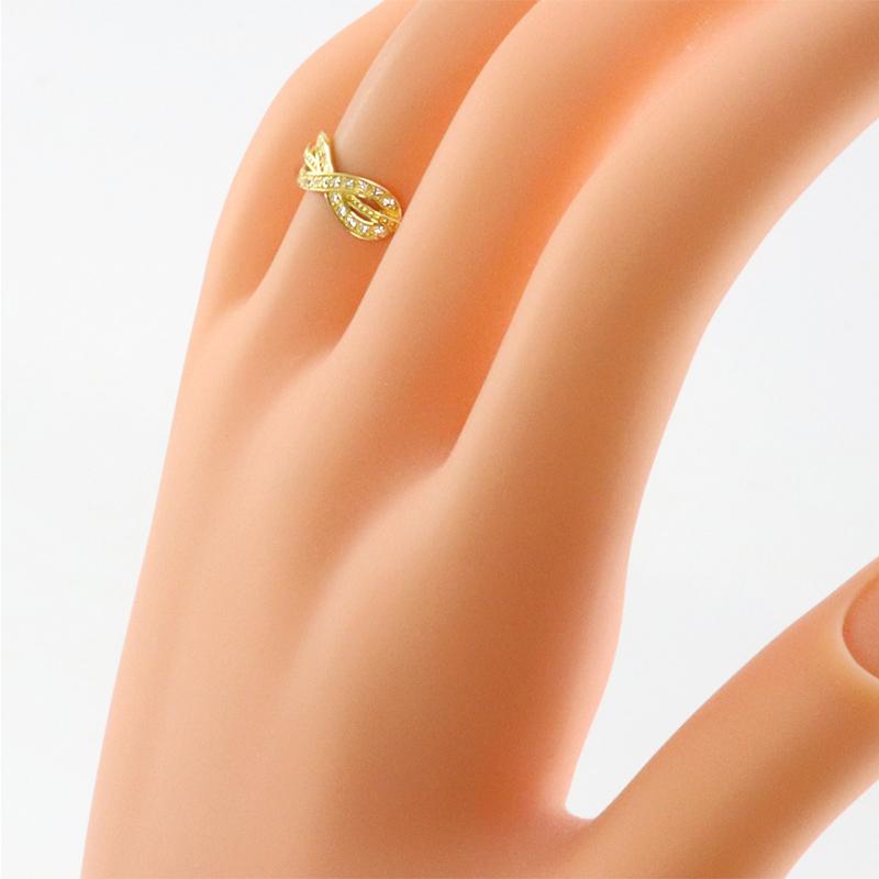 インフィニティ リング 18金 ダイヤモンド リング K18 無限 指輪 0.10ct 豪華 上品 レディース マダム  婚約指輪 注文製作 プレゼント ギフト 受注 爆買の画像