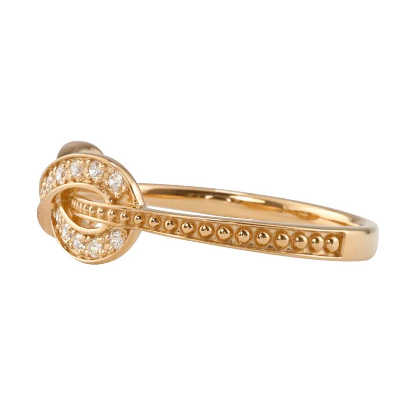 インフィニティ リング 18金 ダイヤモンド リング K18 無限 指輪 0.10ct 豪華 上品 レディース マダム  婚約指輪 注文製作 プレゼント ギフト 受注 爆買の画像