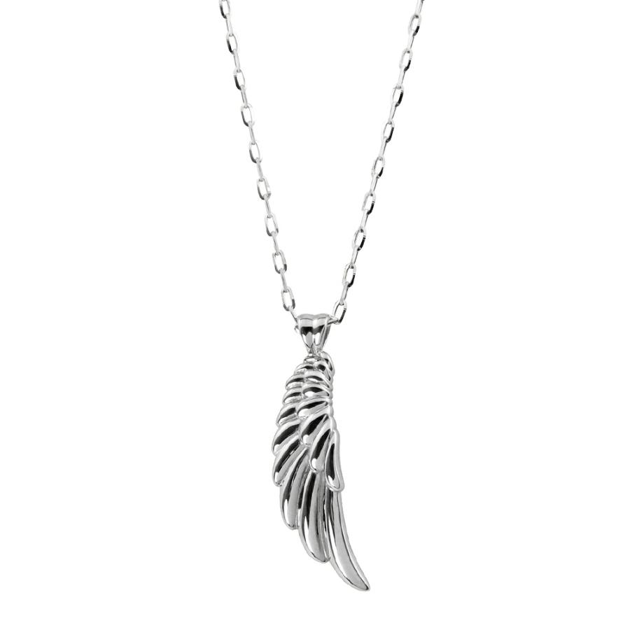 Jewelry i（ジュエリーアイ） フェザー ネックレス 羽 プラチナ メンズ