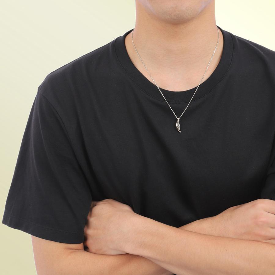 Jewelry i（ジュエリーアイ） フェザー ネックレス 羽 プラチナ メンズ