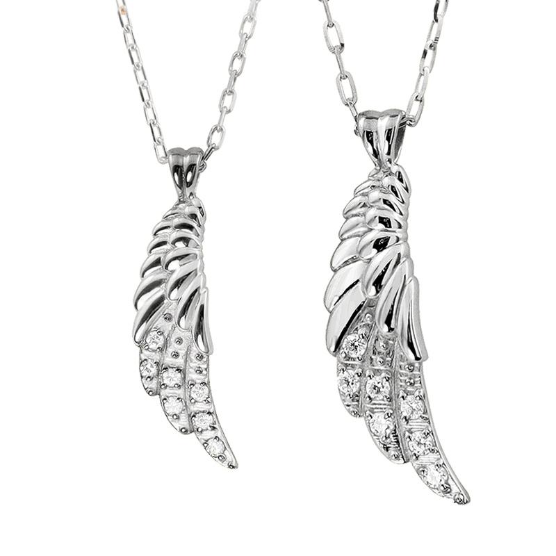 Jewelry i（ジュエリーアイ） フェザー ペアネックレス シンプル 
