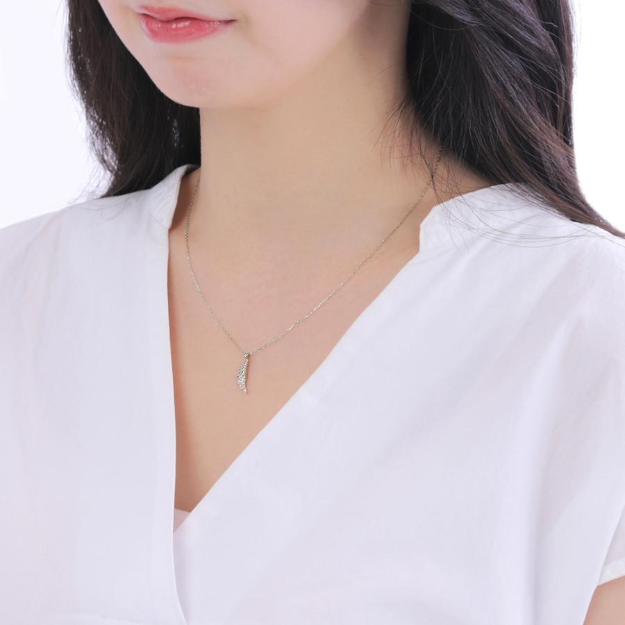Jewelry i（ジュエリーアイ） フェザー ネックレス ダイヤモンド 羽根