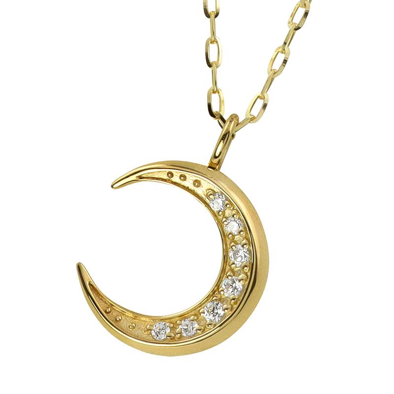 Jewelry i ムーン ネックレス ダイヤモンド 月 10金 メンズ K10 Jewelry i ムーン ネックレス ダイヤモンド 月 10金 メンズ K10