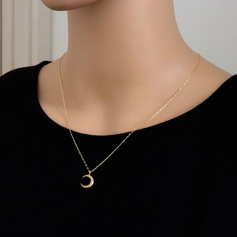 Jewelry i ムーン ネックレス ダイヤモンド 月 10金 メンズ K10 Jewelry i ムーン ネックレス ダイヤモンド 月 10金 メンズ K10