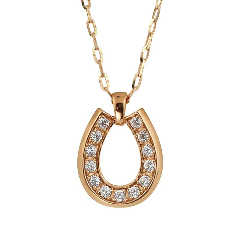 Jewelry i（ジュエリーアイ） ネックレス ダイヤモンド 馬蹄 10金 