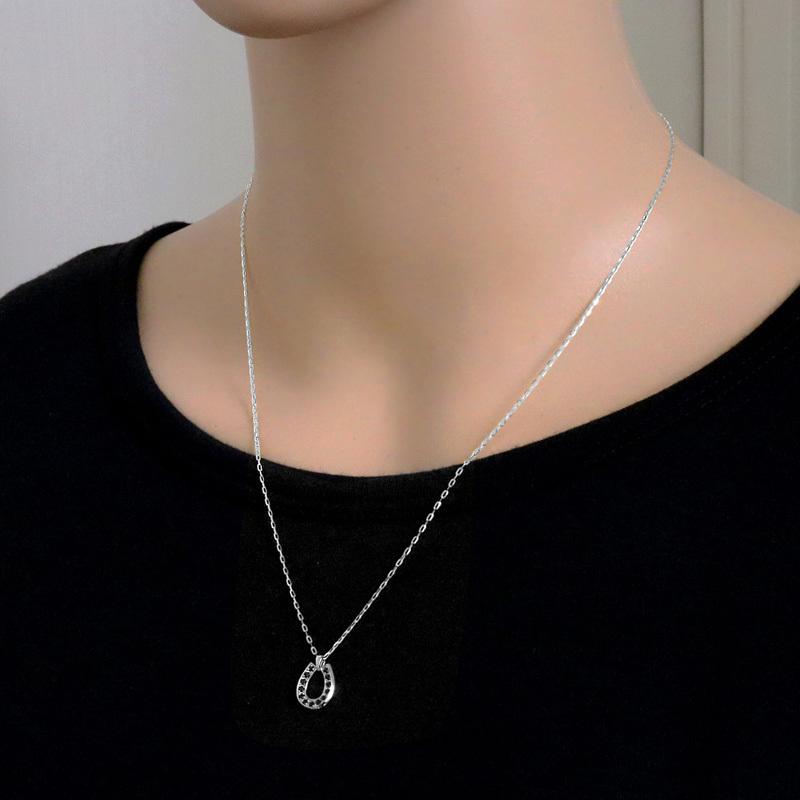 Jewelry i 馬蹄 メンズ ネックレス ブラックダイヤモンド