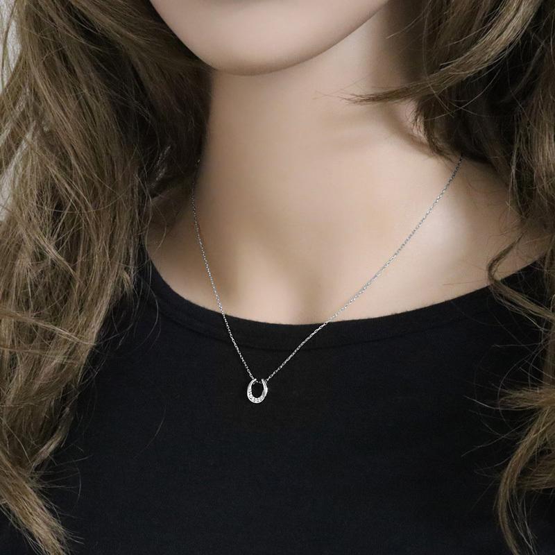 Jewelry i（ジュエリーアイ） 馬蹄 ネックレス ダイヤモンド ホース