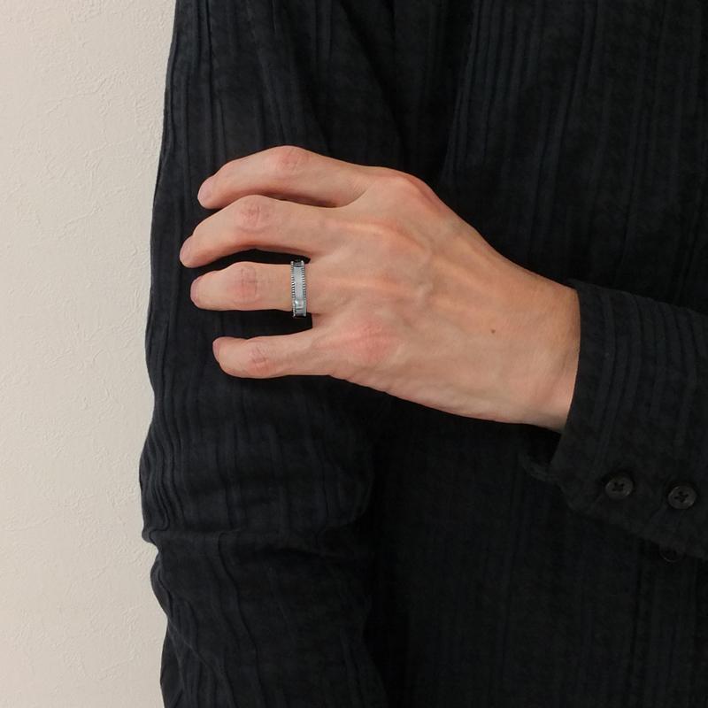 Jewelry i（ジュエリーアイ） ミル打ち リング 5mm幅 プラチナ 指輪