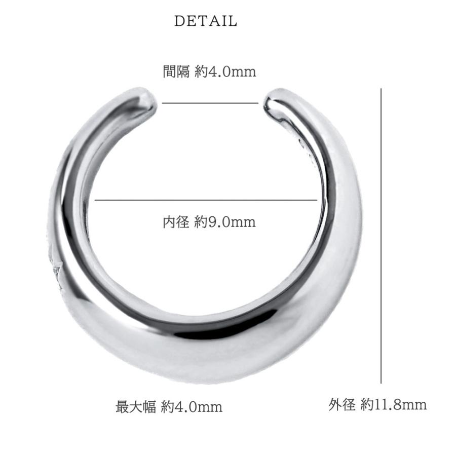 イヤーカフ 甲丸 月甲 一粒 ダイヤモンド シンプル ゴールド K10 ダイヤ 1石 0.01ct 10金 4月誕生石 プレゼント 注文製作 プレゼント 受注 爆買の画像