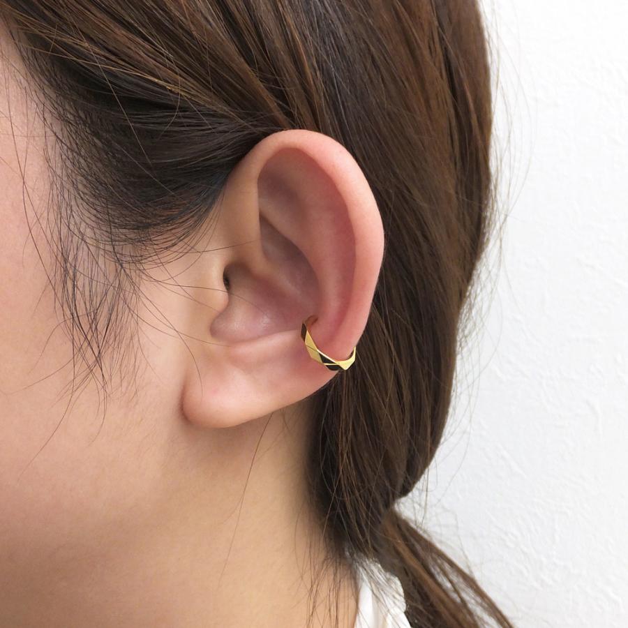 Jewelry i（ジュエリーアイ） イヤーカフ ゴールド K10 ひし形カット 