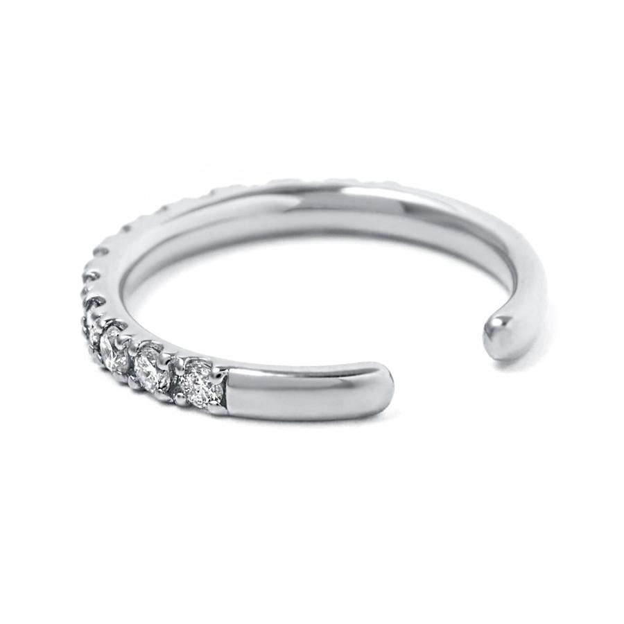 【お試し価格】 イヤーカフ エタニティ ダイヤモンド シンプル 18金 12石 0.15ct K18 4月誕生石 プレゼント 注文製作 プレゼント 受注 爆買の画像