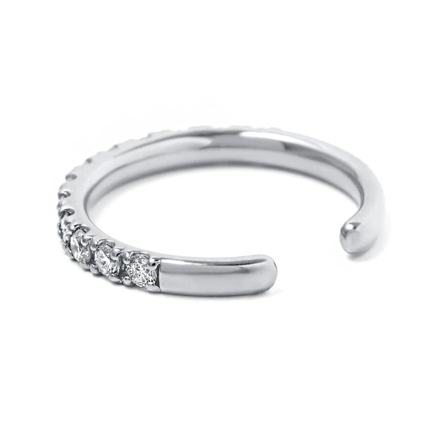 【お試し価格】 イヤーカフ エタニティ ダイヤモンド シンプル 10金 12石 0.15ct K10 4月誕生石 プレゼント 注文製作 プレゼント 受注 爆買の画像