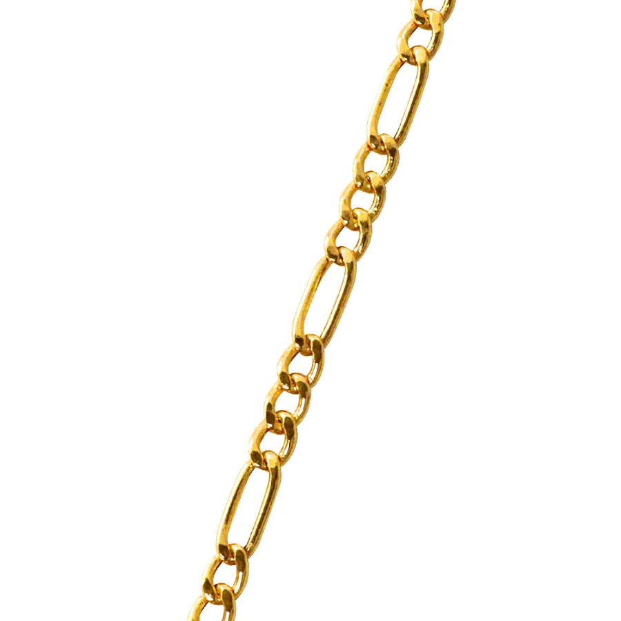 18金 チェーン ネックレス フィガロ 中空 50〜55cm キヘイ 18金 チェーン ネックレス フィガロ 中空 50〜55cm キヘイ