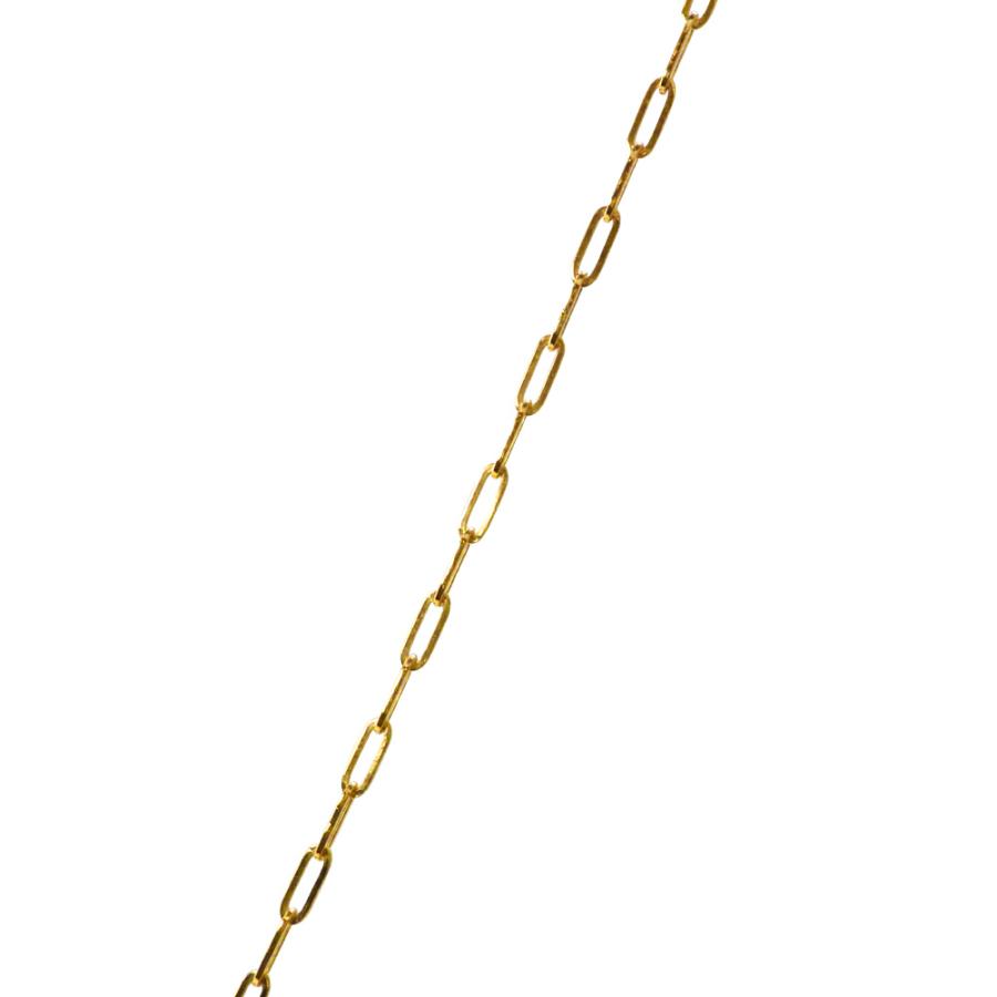 18金 チェーン ネックレス ペーパークリップ ネックレス 中空 チェーン 50cm 55cm 60cm クリップ デザイン ネックレス K18 ゴールド 首飾り おすすめの画像