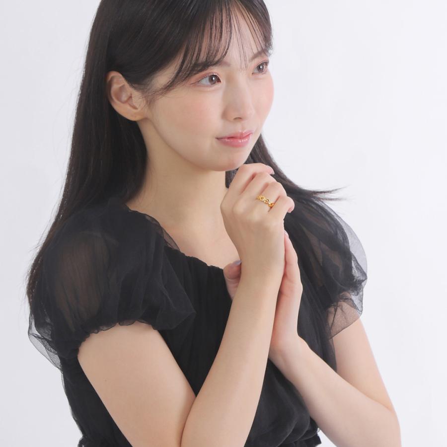 馬蹄 リング 18金 ダイヤモンド 指輪 レディース 2026年 干支 午 開運 女性用 K18 ホースシュー 蹄鉄 ダイヤ 0.04ct ピンキーリング 受注製作 クリスマス 爆買の画像