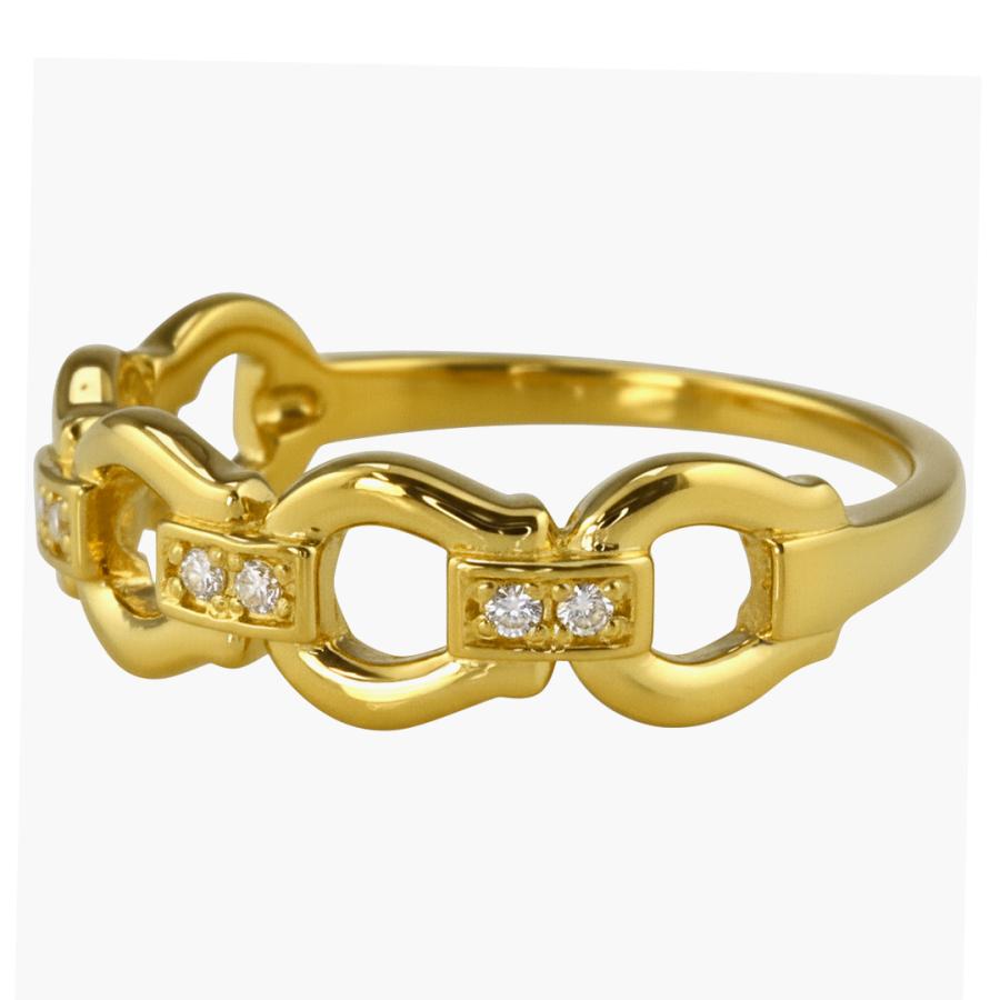 Jewelry i（ジュエリーアイ） 馬蹄 リング 18金 ダイヤモンド 指輪
