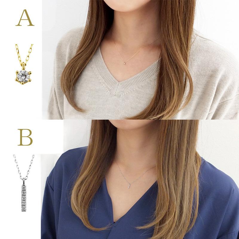 Jewelry i（ジュエリーアイ） プチ ダイヤモンド ネックレス 小さい