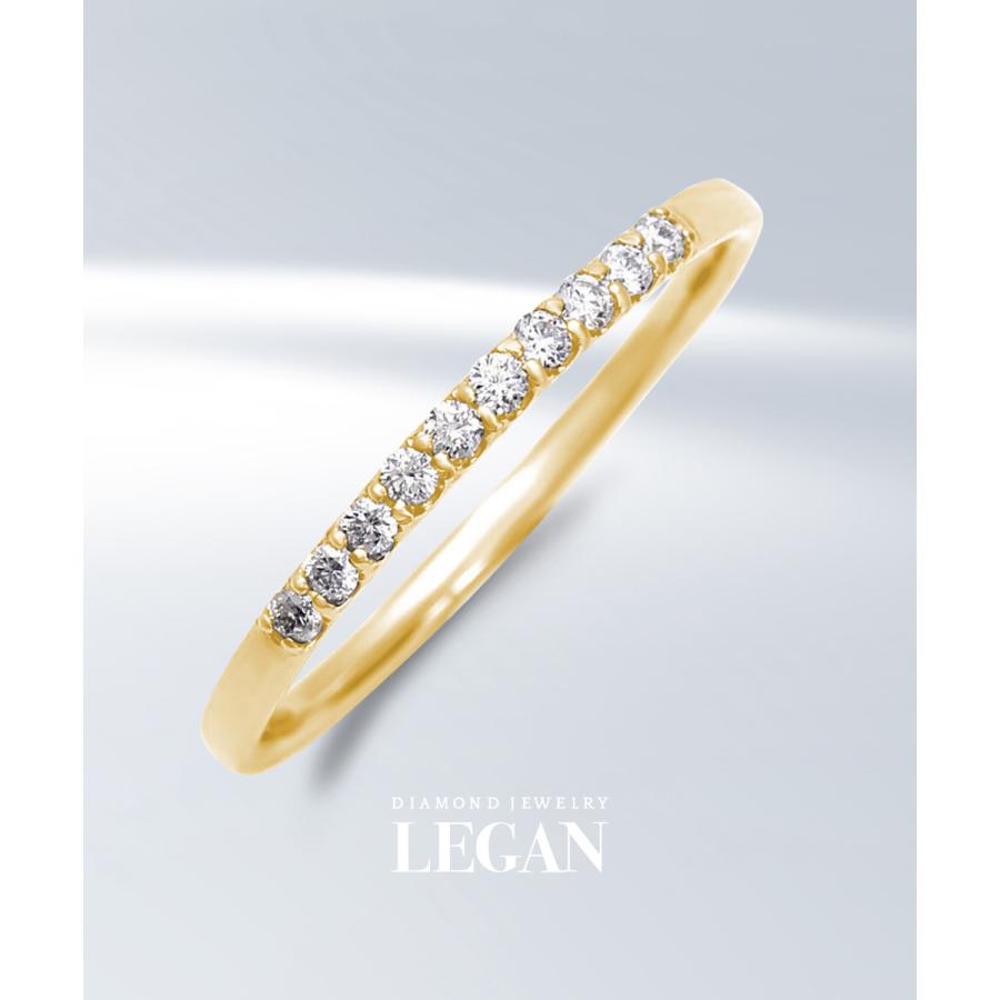 ハーフ エタニティリング ダイヤ 0.1ct 18金 ゴールド K18 YG ハーフ エタニティリング ダイヤ 0.1ct 18金 ゴールド K18 YG
