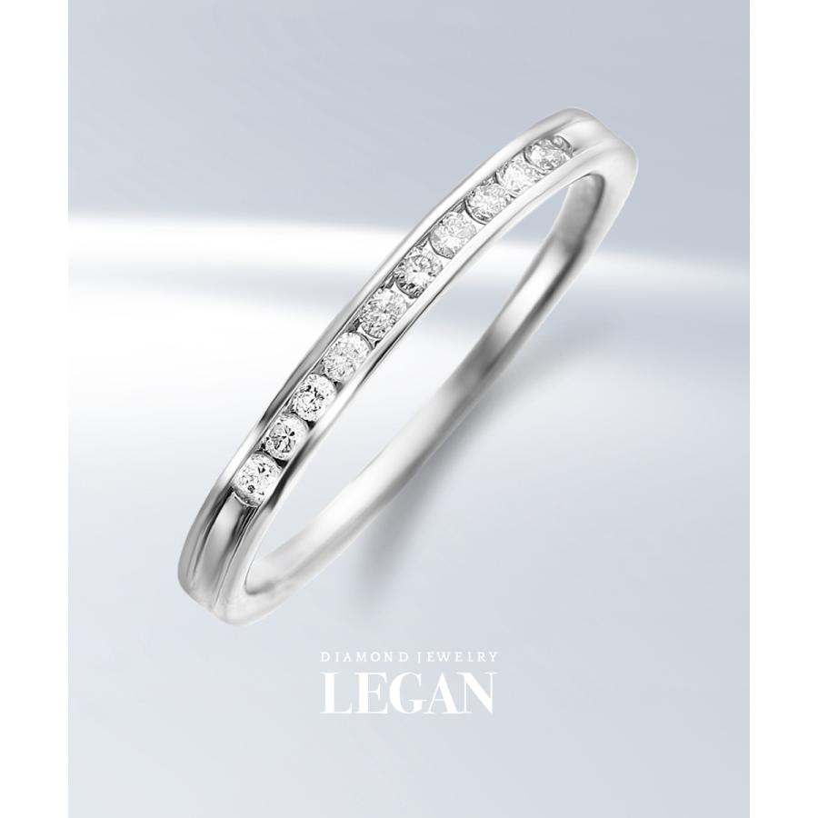 ハーフ エタニティリング レール留 ダイヤ 0.1ct プラチナ Pt ハーフ エタニティリング レール留 ダイヤ 0.1ct プラチナ Pt