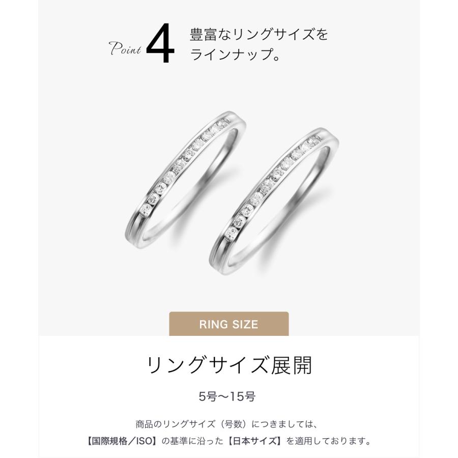ハーフ エタニティリング レール留 ダイヤ 0.1ct プラチナ Pt ハーフ エタニティリング レール留 ダイヤ 0.1ct プラチナ Pt