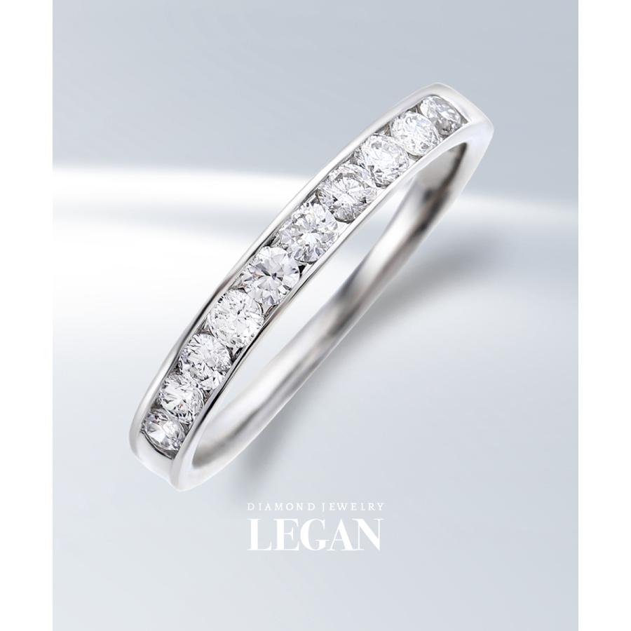 ハーフ エタニティリング レール留 ダイヤ 0.3ct プラチナ Pt ハーフ エタニティリング レール留 ダイヤ 0.3ct プラチナ Pt