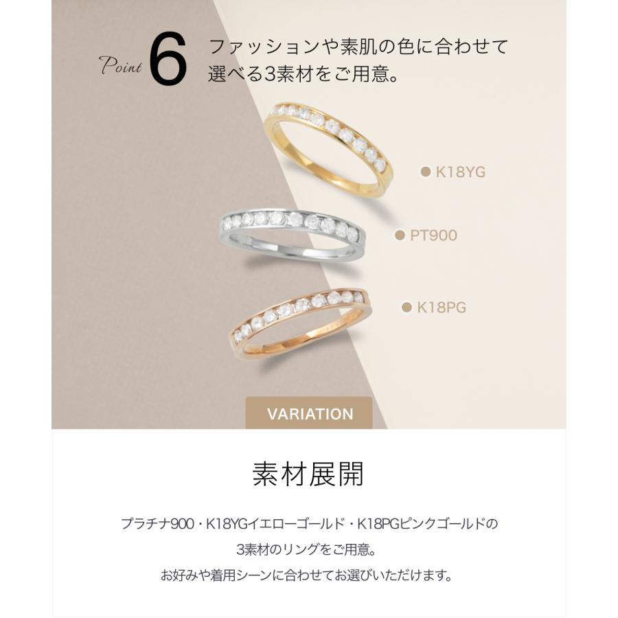 ハーフ エタニティリング レール留 ダイヤ 0.3ct プラチナ Pt ハーフ エタニティリング レール留 ダイヤ 0.3ct プラチナ Pt
