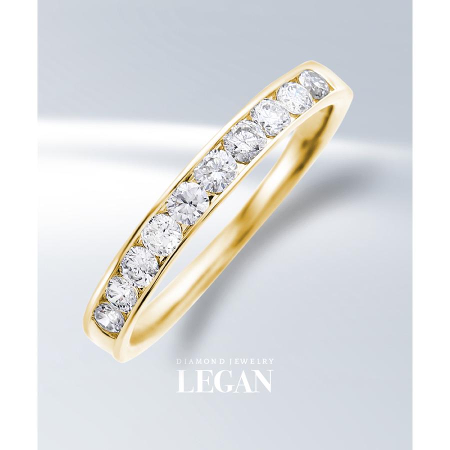 ハーフ エタニティリング レール留 ダイヤ 0.3ct 18金 ゴールド ハーフ エタニティリング レール留 ダイヤ 0.3ct 18金 ゴールド