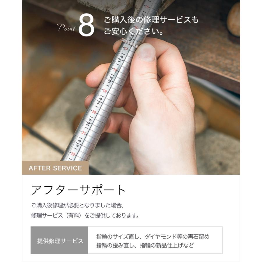 指輪 レディース ピンクゴールド K10PG 天然ダイヤモンド マリッジリング 平打ち ライン 3石 日本製 7号〜13号｜jwlegan｜11