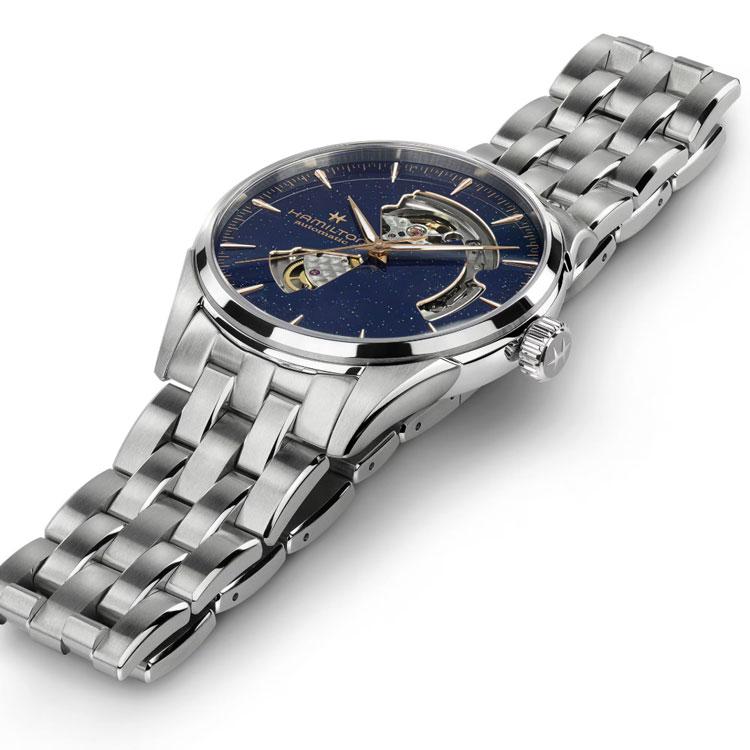 【ハミルトン公認】[即日発送][無金利ローン] HAMILTON ジャズマスター オープンハート 42mm アベンチュリン風ダイヤル JAZZMASTER OPEN HEART 正規品 H32705140の画像