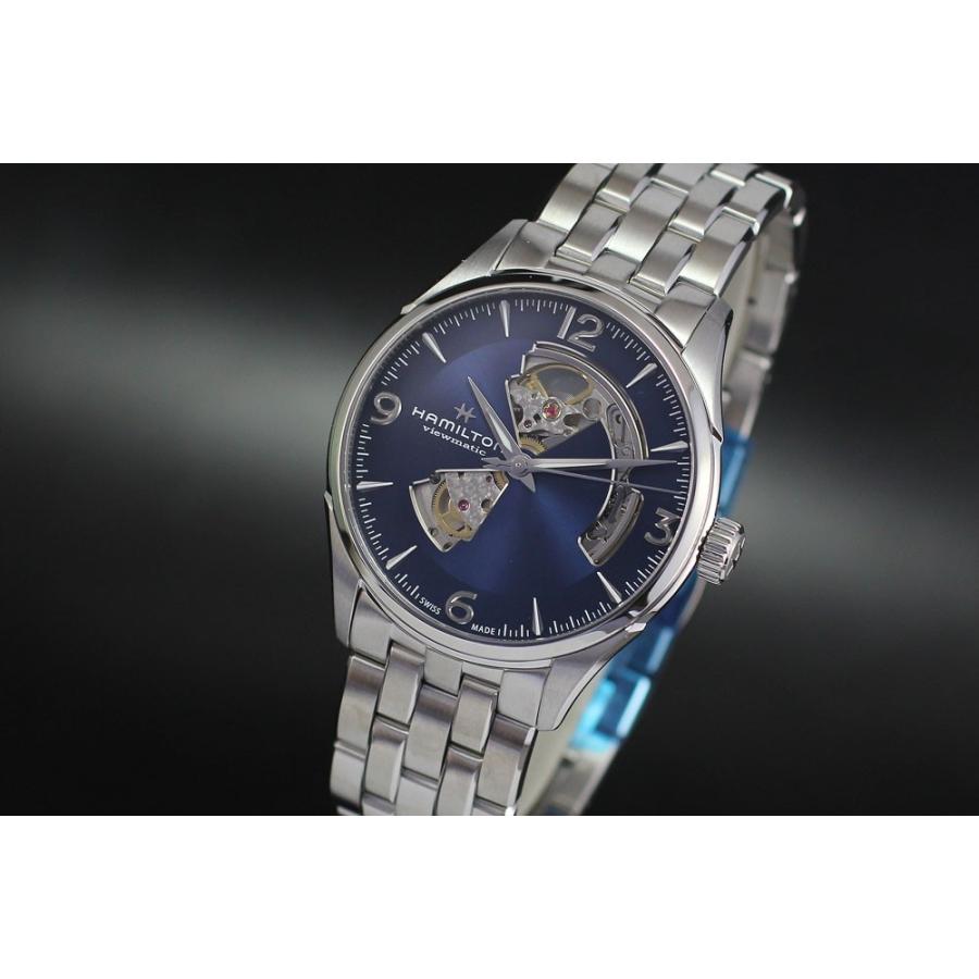 【ハミルトン公認】[即日発送][選べる5年延長保証] HAMILTON ジャズマスター オープンハート 42mm ブルー SSブレス JAZZMASTER OPEN HEART 正規輸入品 H32705141の画像