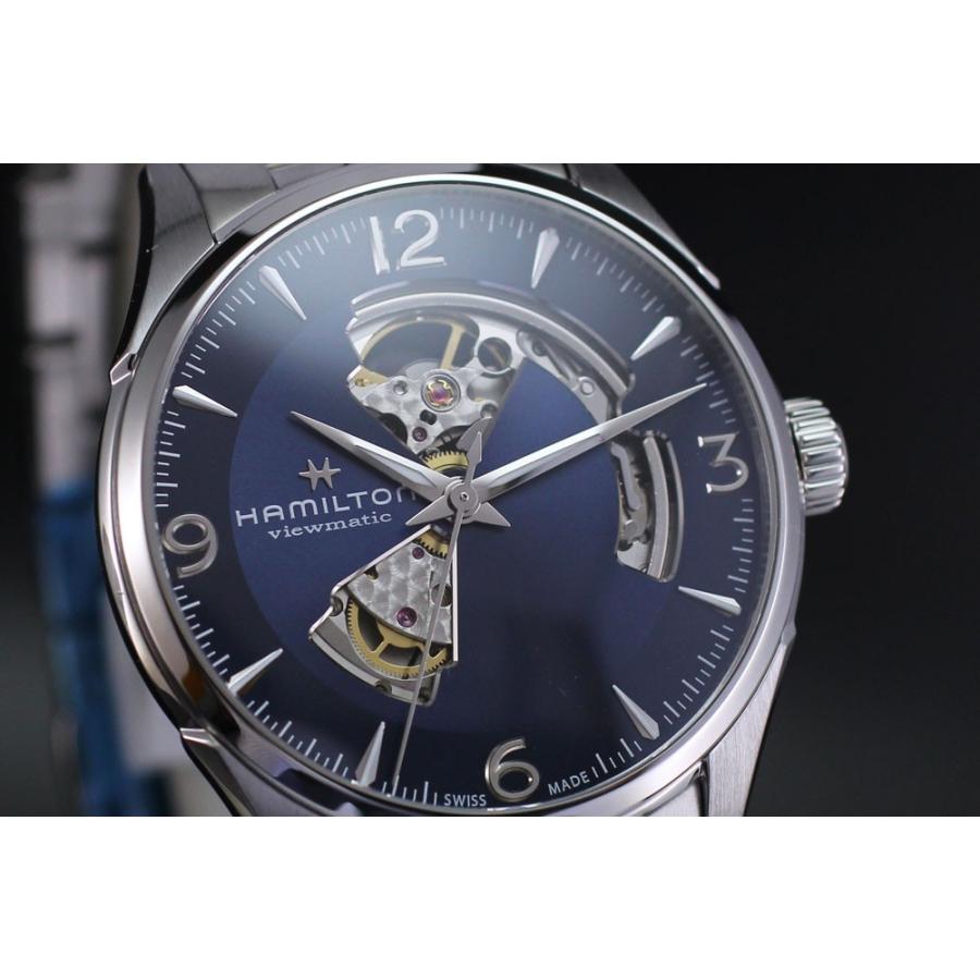 【ハミルトン公認】[即日発送][選べる5年延長保証] HAMILTON ジャズマスター オープンハート 42mm ブルー SSブレス JAZZMASTER OPEN HEART 正規輸入品 H32705141の画像