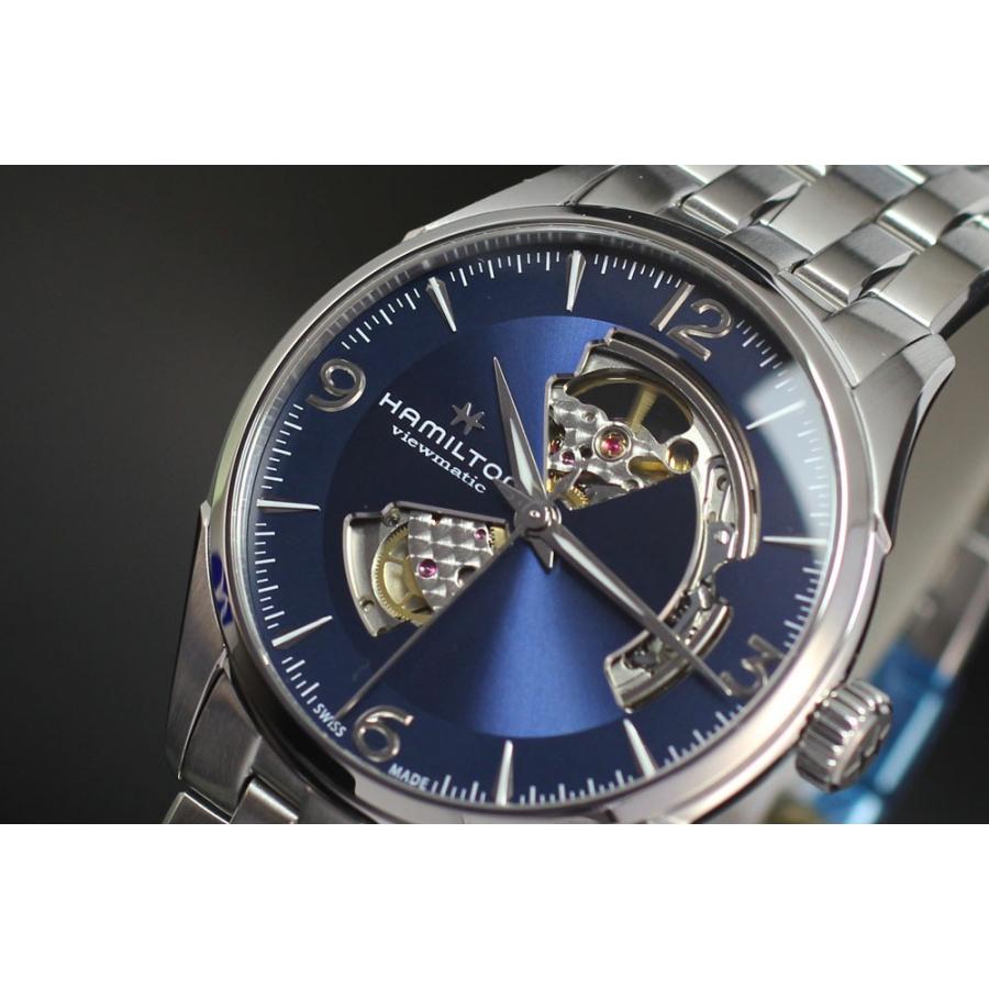 【ハミルトン公認】[即日発送][選べる5年延長保証] HAMILTON ジャズマスター オープンハート 42mm ブルー SSブレス JAZZMASTER OPEN HEART 正規輸入品 H32705141の画像