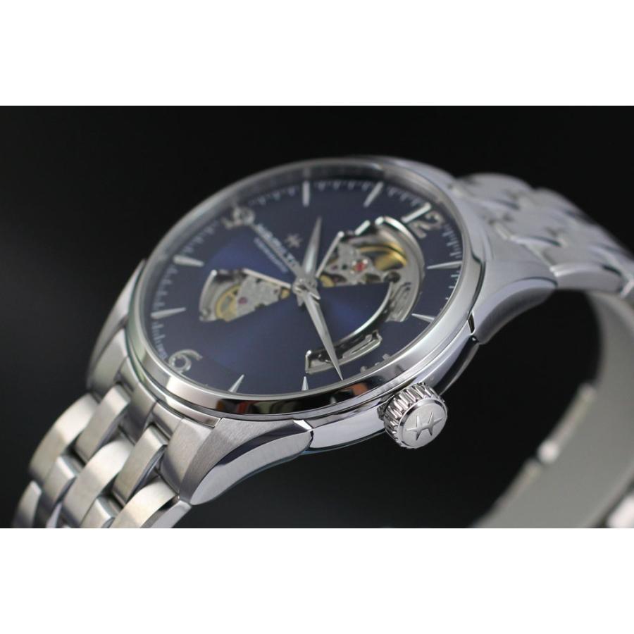 【ハミルトン公認】[即日発送][選べる5年延長保証] HAMILTON ジャズマスター オープンハート 42mm ブルー SSブレス JAZZMASTER OPEN HEART 正規輸入品 H32705141の画像