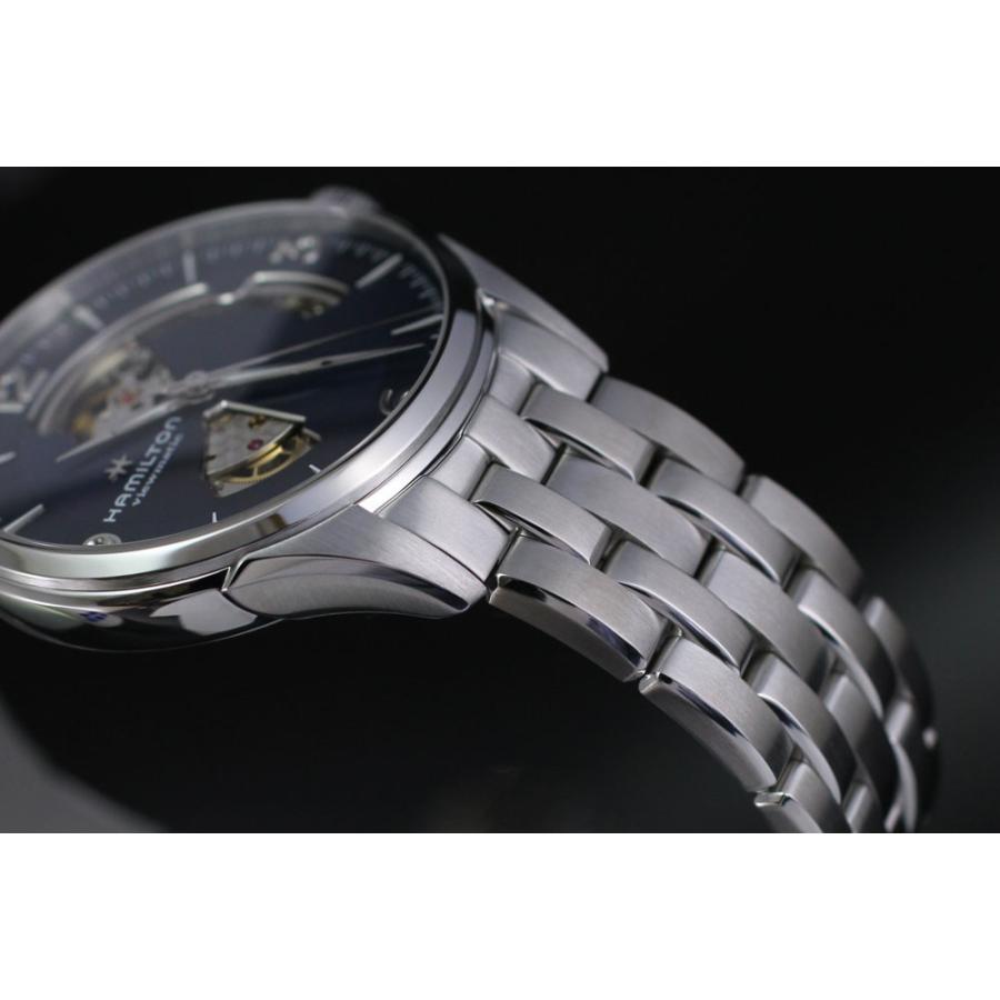 【ハミルトン公認】[即日発送][選べる5年延長保証] HAMILTON ジャズマスター オープンハート 42mm ブルー SSブレス JAZZMASTER OPEN HEART 正規輸入品 H32705141の画像