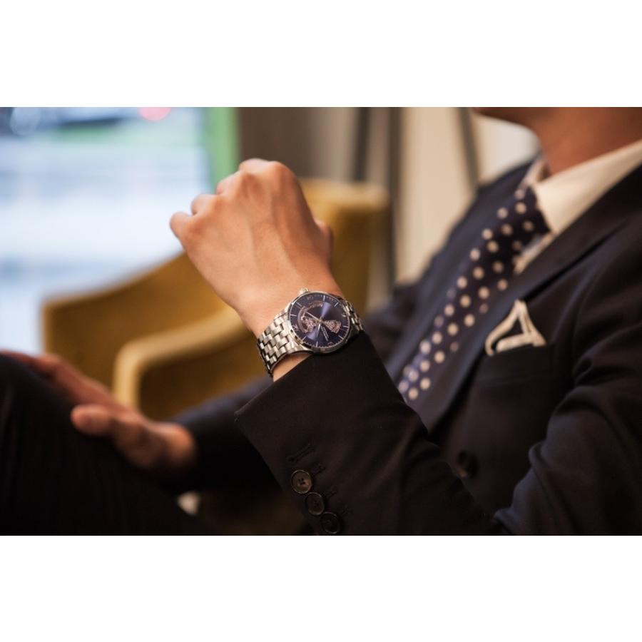 【ハミルトン公認】[即日発送][選べる5年延長保証] HAMILTON ジャズマスター オープンハート 42mm ブルー SSブレス JAZZMASTER OPEN HEART 正規輸入品 H32705141の画像