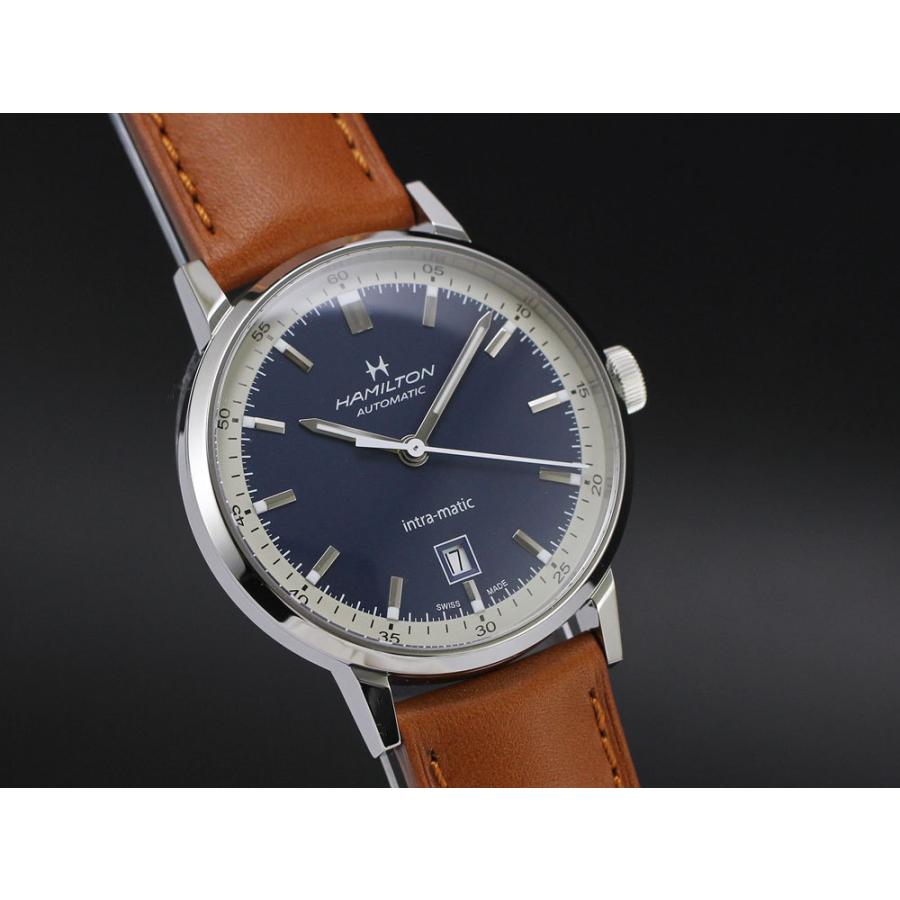 【ハミルトン公認】[即日発送][選べる5年延長保証] HAMILTON イントラマティック オート 40mm ブルー ニヴァクロン 正規輸入品 INTRAMATIC H38425540の画像