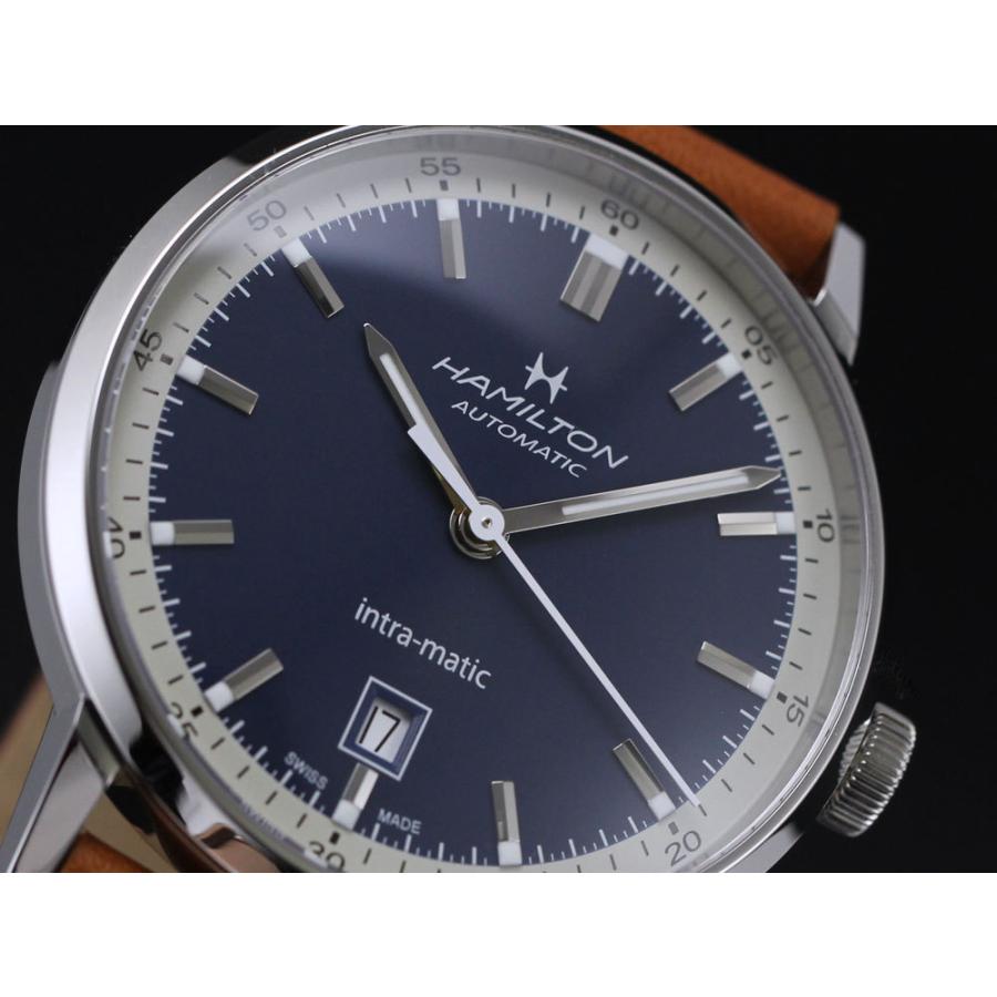 【ハミルトン公認】[即日発送][選べる5年延長保証] HAMILTON イントラマティック オート 40mm ブルー ニヴァクロン 正規輸入品 INTRAMATIC H38425540の画像