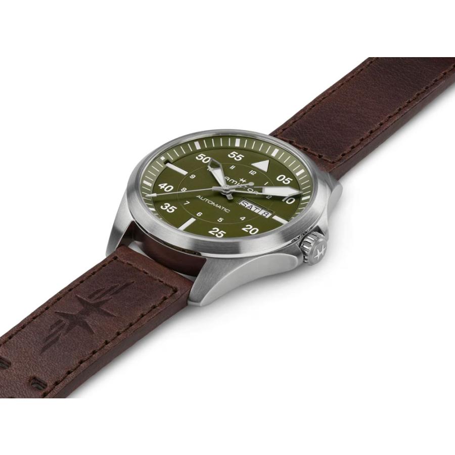 【ハミルトン公認】[即日発送][選べる5年延長保証] HAMILTON カーキ パイロット デイデイト 42mm グリーン KHAKI PILOT DAY-DATE 正規輸入品 H64635560の画像