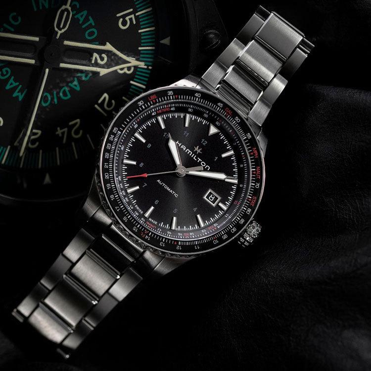 【ハミルトン公認】[即日発送][選べる5年延長保証] HAMILTON カーキアビエーション コンバーター 42mm ニヴァクロン 正規輸入品 KHAKI CONVERTER H76615130の画像